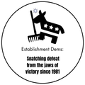 Establishment Dems: Snatching Defeat (Dirty Truth) 2in Sticker