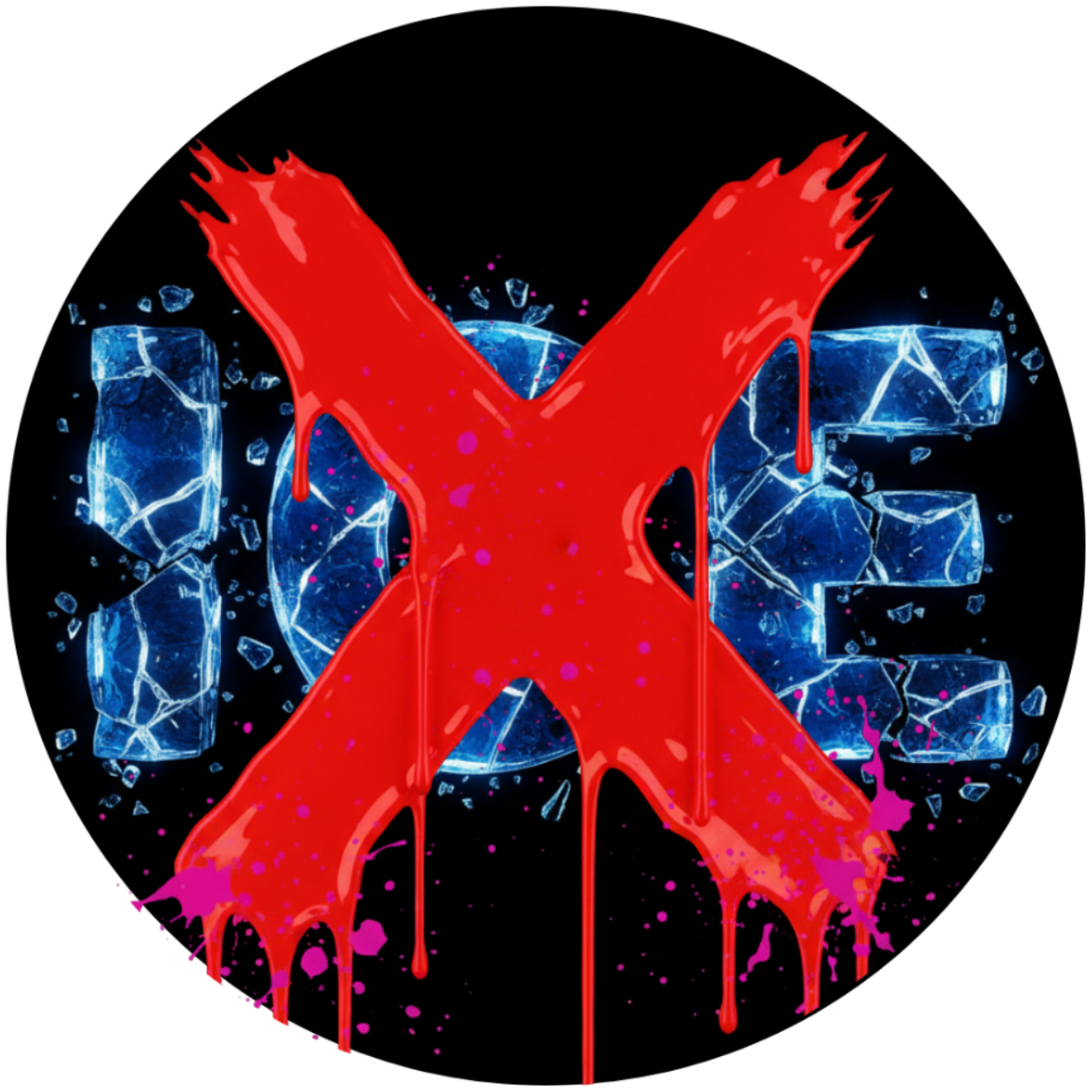 NO ICE (Eye Assault) 2in Circle Sticker