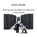 Elon's Tax $ Deep Fakes (Dirty Truth) Sticker